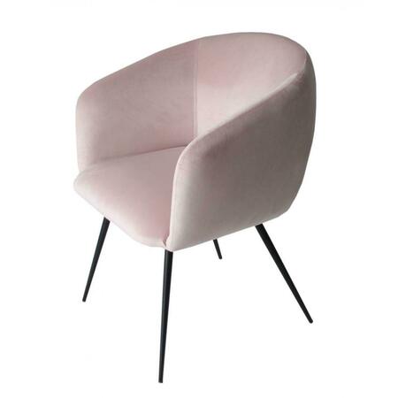 GFANCY FIXTURES Pink & Velvet Modern Dining Chair GF3097668